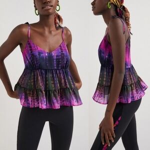 "NEW" Desigual Tie Dye Baby Doll Top